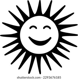 Sun - Minimalist and Flat Logo - Vector illustration