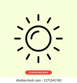 Sun modern vector style. Sun icon concept. Sun icon for web and app.