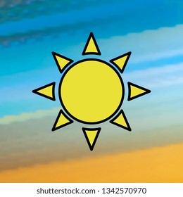Sun mono color icon. Simple color vector of Summer icons for UI and UX, website or mobile application