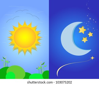 sun and  moon
