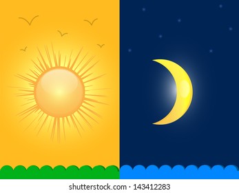 Sun and moon