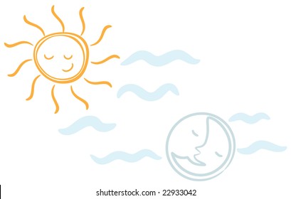 Sun Moon Clipart Images, Stock Photos & Vectors | Shutterstock