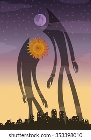 Sun and moon