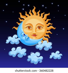 Sun and moon