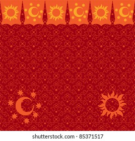 Sun and moon background