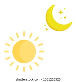 Sun and Moon. Design by Inkscape.