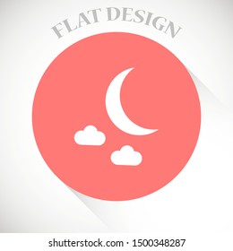 Sun and moon flat icon. Sign sun and moon. Vector logo for web design, mobile and infographics. Vector illustration eps10. Isolated on white background.
