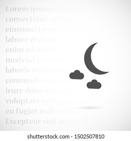 Sun and moon flat icon. Sign sun and moon. Vector logo for web design, mobile and infographics. Vector illustration eps10. Isolated on white background.
