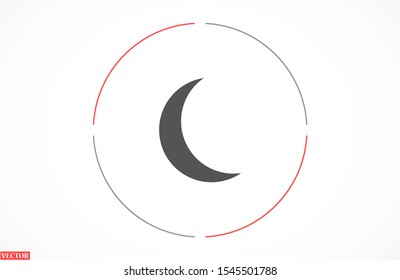 Sun and moon flat icon. Sign sun and moon. Vector logo for web design, mobile and infographics. Vector illustration eps10. Isolated on white background.
