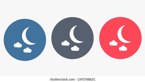 Sun and moon flat icon. Sign sun and moon. Vector logo for web design, mobile and infographics. Vector illustration eps10. Isolated on white background.
