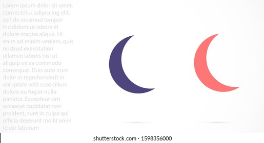 Sun and moon flat icon. Sign sun and moon. Vector logo for web design, mobile and infographics. Vector illustration eps10. Isolated on white background.
