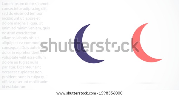 Sun and moon flat icon. Sign sun and\
moon. Vector logo for web design, mobile and infographics. Vector\
illustration eps10. Isolated on white\
background.\
