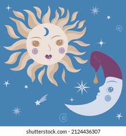 sun and moon humanization mythology cosmos