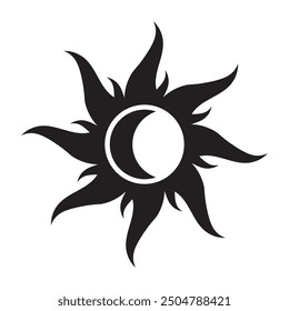 Icono de luna de sol. Icono de modo de luz y oscuridad. día, noche, sol y signos y símbolos de la luna.