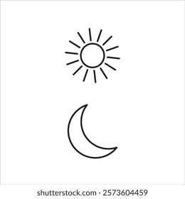  sun and moon icon. day and night icon