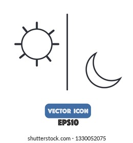 sun and moon icon. eps10