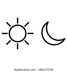 Sun Moon Icon Illustration Isolated Vector Sign Symbol