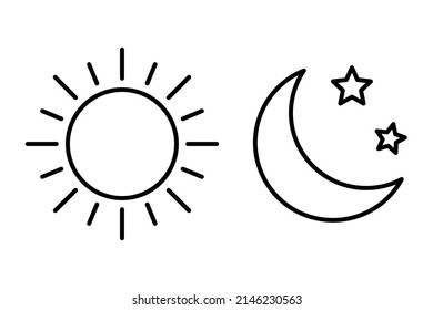 Icono de la luna solar símbolo de signo vectorial aislado.