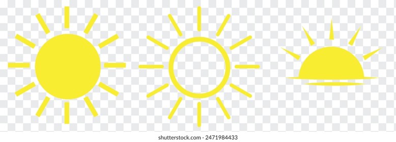 Sun moon icon illustration isolated vector sign symbol on a transparent background.