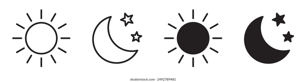 Sonnenmond-Symbol Illustration isolierte Vektorgrafik-Zeichen-Symbol.