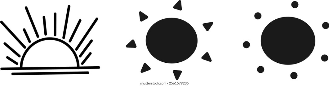 Sun moon icon illustration isolated vector sign symbol.Day and Night Icons
