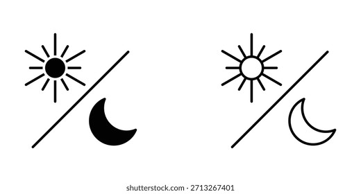 Sonnenmond, Symbol, einzelne Vektorzeichen-Symbol. EPS10