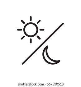 Sun And Moon Icon Illustration Isolated Vector Sign Symbol