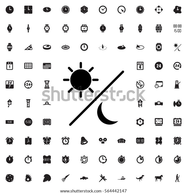 sun and moon icon illustration isolated vector\
sign symbol