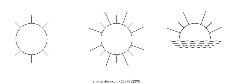 sun and moon icon illustration vector. Sun moon icon illustration isolated vector sign symbol. silhouette icons. Morning and night. Day and night weather forecast symbol. 