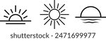 Sun and moon icon isolated on white background. Day and night. Vector illustration eps 10.