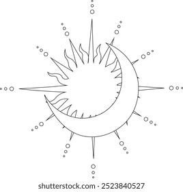 El icono del sol y la luna es agradable y simple