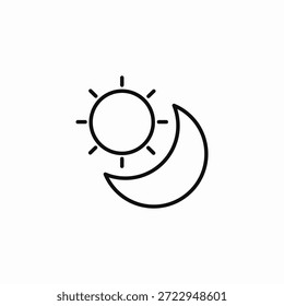 Vector de signo de icono de sol y luna