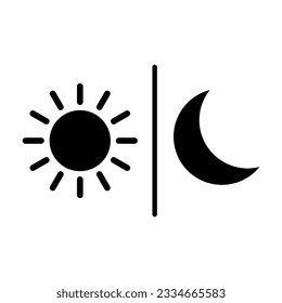 sun and moon icon vector day and night sign