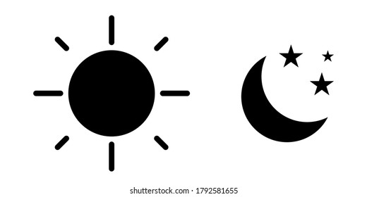 Sun and moon icon. Vector illustration design.