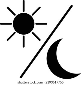 Sun and moon icon vector illustration isolated on white background