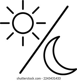 Sun moon icon vector illustration isolated on white background