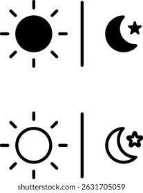 Sun moon icon , vector illustration