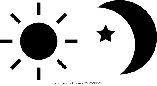 sun and moon icon,vector best flat icon on white background..eps

