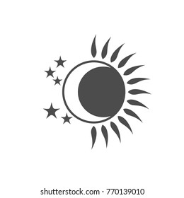 Sun and Moon Logo Sign Element