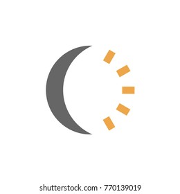 Sun And Moon Logo Sign Element