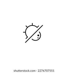 Sun and moon on white background