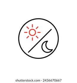 Sun and moon in sky, day and night. icon in trendy style isolated on white background. Website pictogram. Internet symbol for your web site design, logo, app, UI.