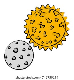 sun and moon space icon
