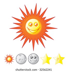 Sun, Moon, Stars