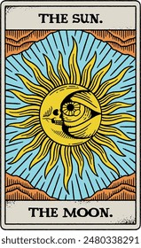 The Sun and The Moon - Tarot Card Inspired Art