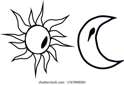 
vector sol y luna.
Icono de Sun para proyectos de diseño gráfico.
Icono de la luna para proyectos de diseño gráfico
