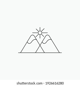 sun mountain leaf garden nature cloud tree mountain sky forest icon logo vector retro logo nature plant landscape pine icon vector snow mountain logo land icon camp campfire moon