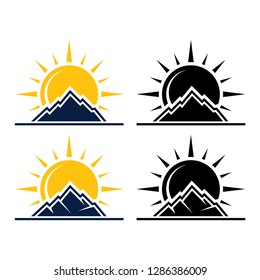 sun + mountain logo