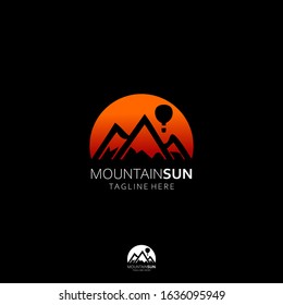 Sun Mountain simple and clean logo