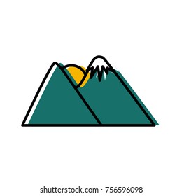 Sun in the mountains